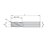 Solid Carbide End Mills • Roughers • Series 4940 • Radius • Metric  TiAlN-LT - Big-tools Industrial Supply Tools for Metal Cutting